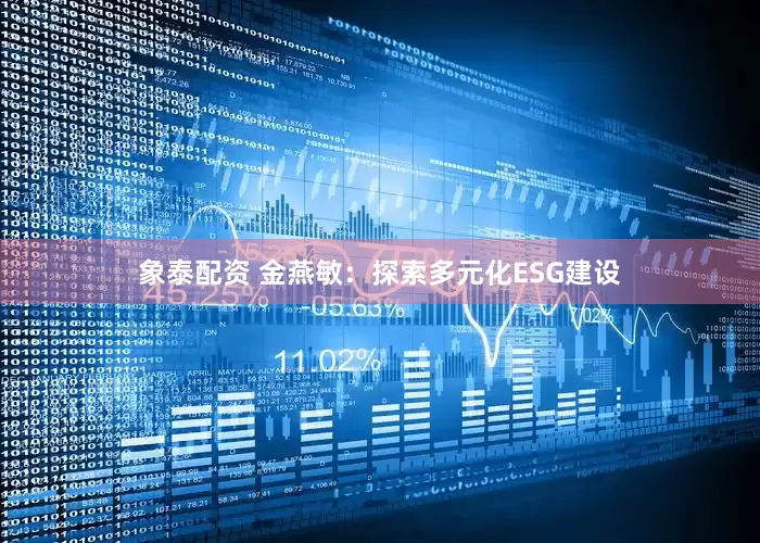 象泰配资 金燕敏：探索多元化ESG建设